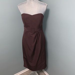 VINEYARD COLLECTION Brown strapless cocktail dress women’s size 8 wedding midi